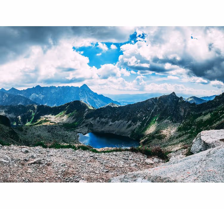 Landscape mural grand mountain lake - TenStickers