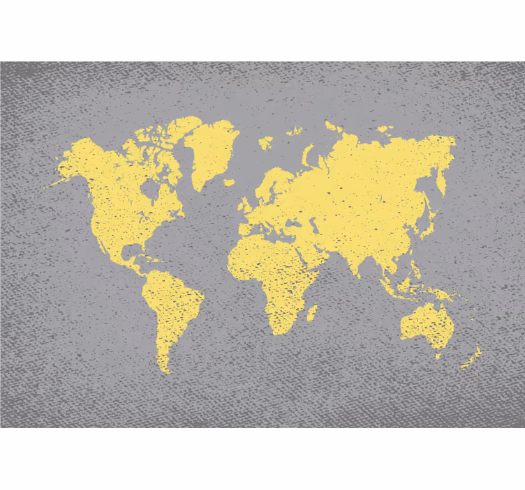 World map mural world outline map - TenStickers