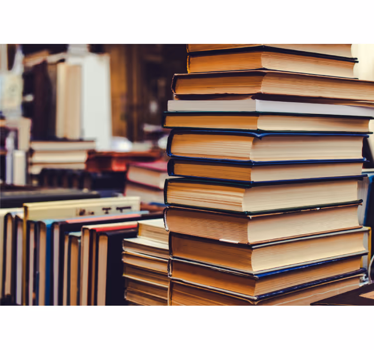Landscape mural stacked literature collection - TenStickers