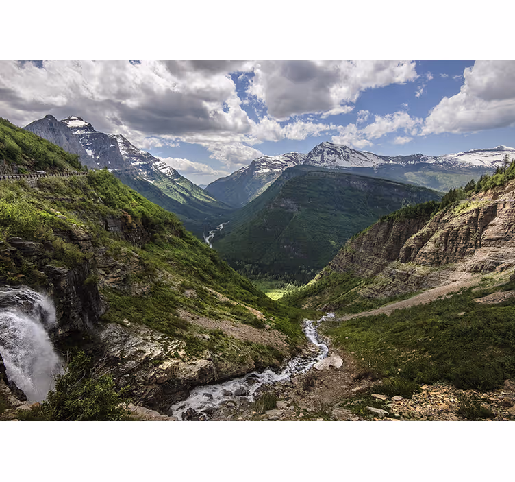 French mountain landscape wall mural - TenStickers