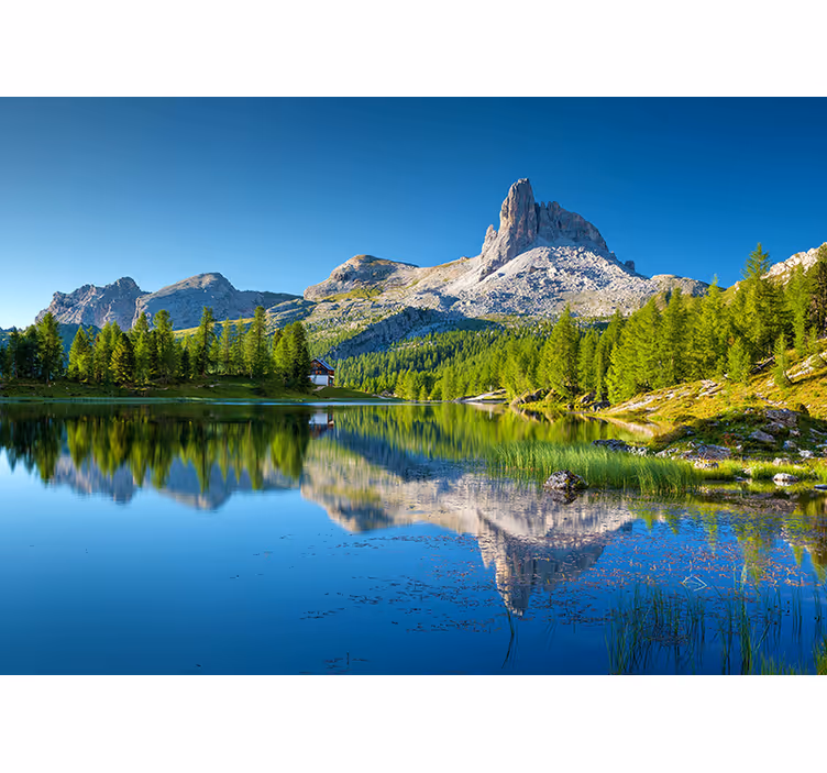 Landscape mural mountain reflections - TenStickers