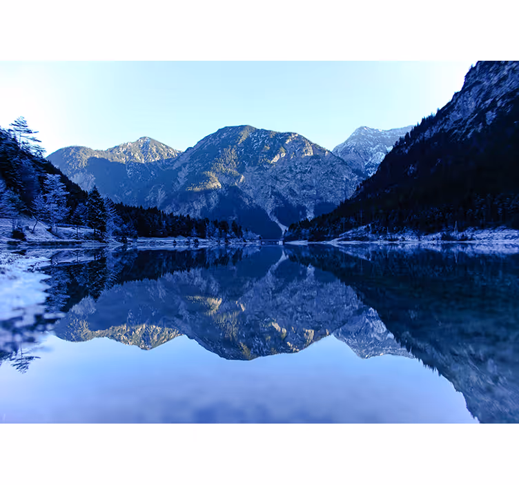Landscape mural mountain reflection landscape - TenStickers