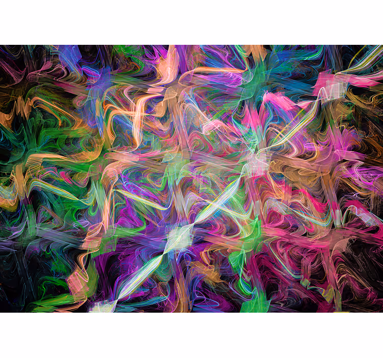 Vibrant abstract swirls abstract wall mural - TenStickers