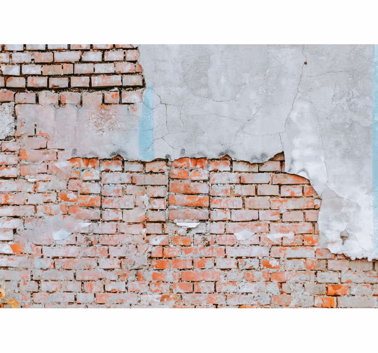 Brick wall mural exposed brick texture - TenStickers