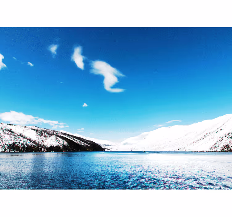 Landscape mural snow-capped mountains - TenStickers