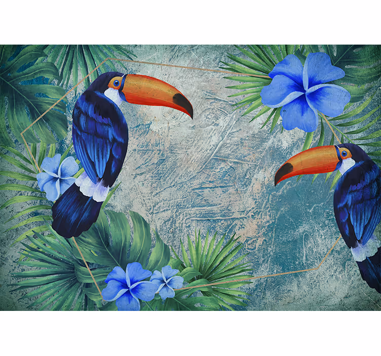 Animal mural tropical toucan duo - TenStickers