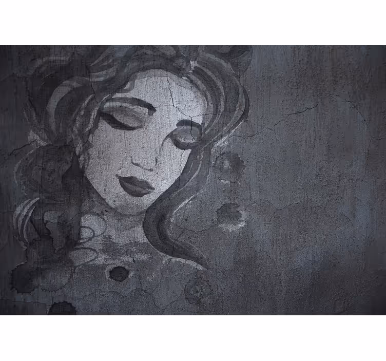 Painting mural elegant woman portrait - TenStickers