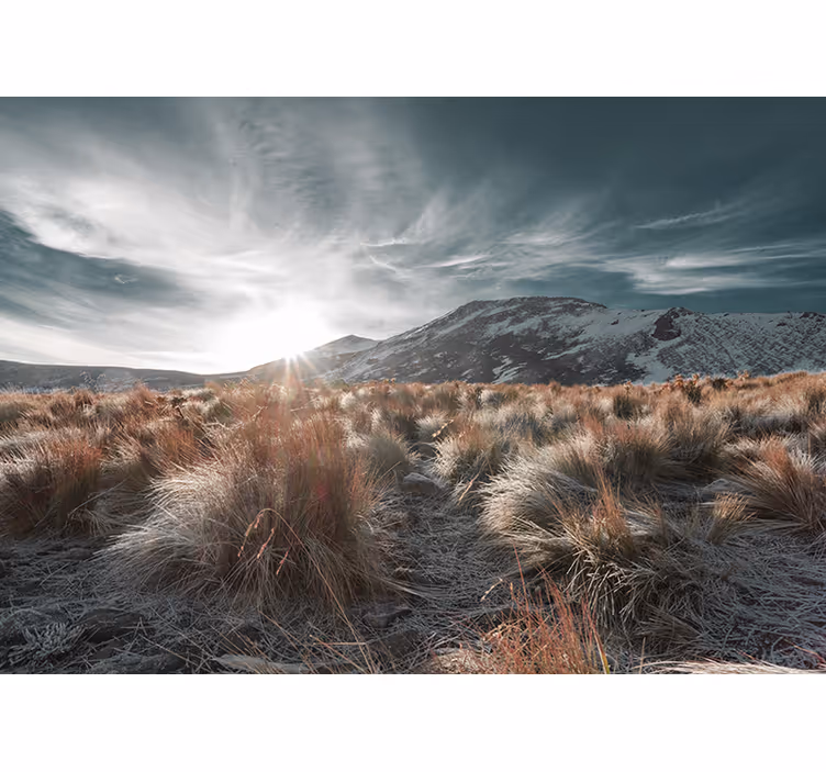 Landscape mural mountain sunrise scene - TenStickers