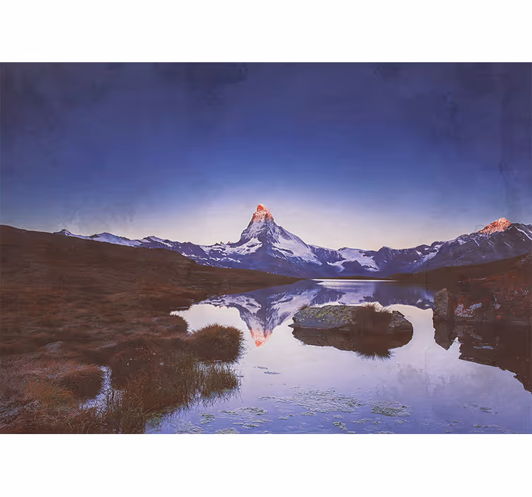 Landscape mural majestic mountain echo - TenStickers