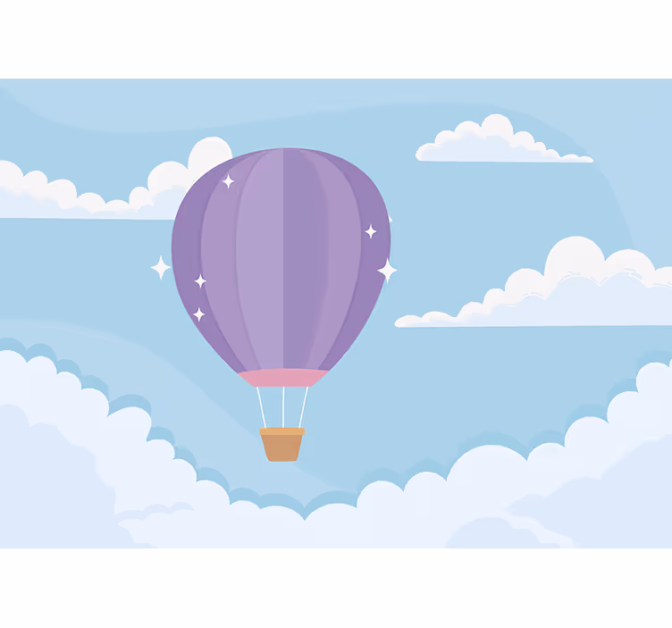 Kids wall mural playful hot air balloons design - TenStickers