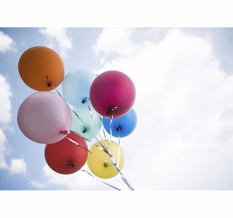 Wall mural colorful balloon collection - TenStickers