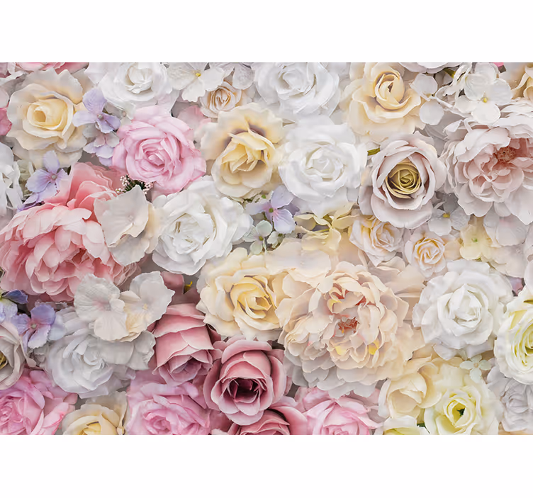 Flower mural graceful rose arrangement - TenStickers