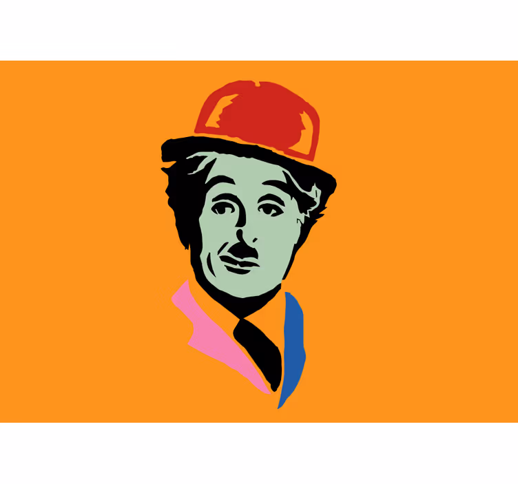 Painting mural of an iconic silent film star - TenStickers