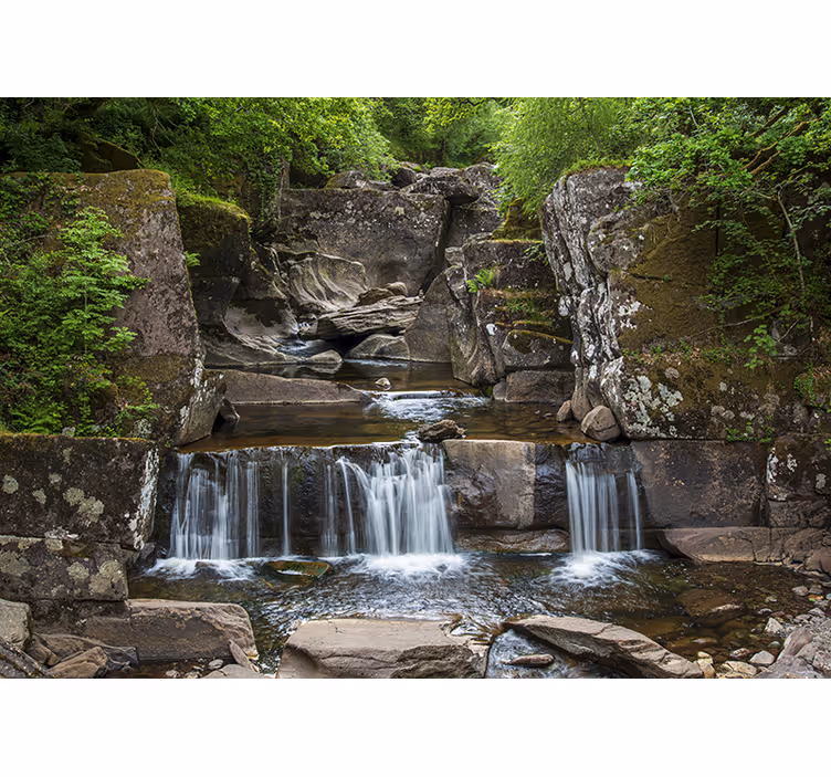 Peaceful waterfall nature wall mural - TenStickers