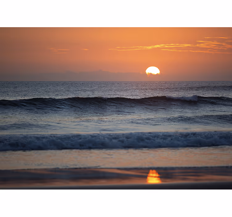 Sunset Ocean Horizon under the sea mural - TenStickers