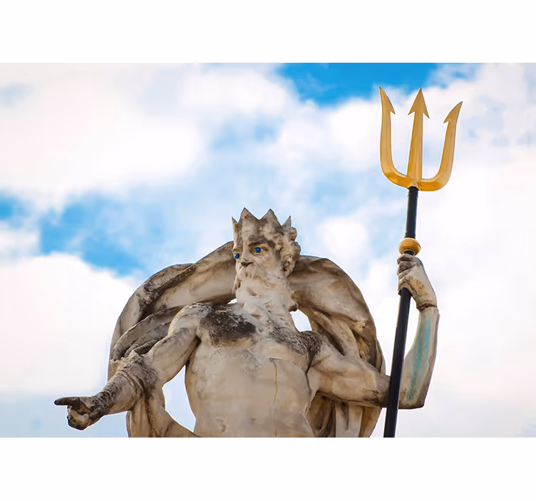 Mythical ocean ruler painting mural - TenStickers