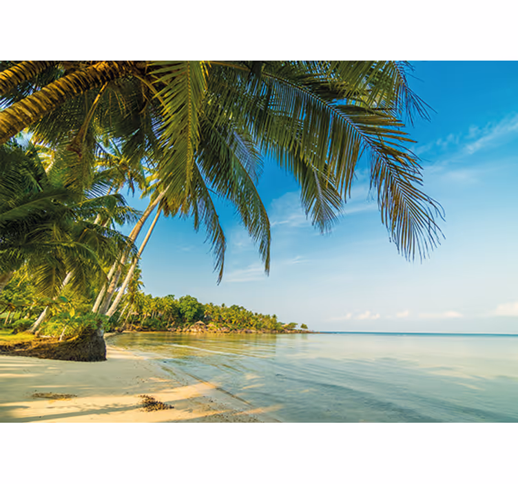 Nature wall mural tranquil beach scene - TenStickers
