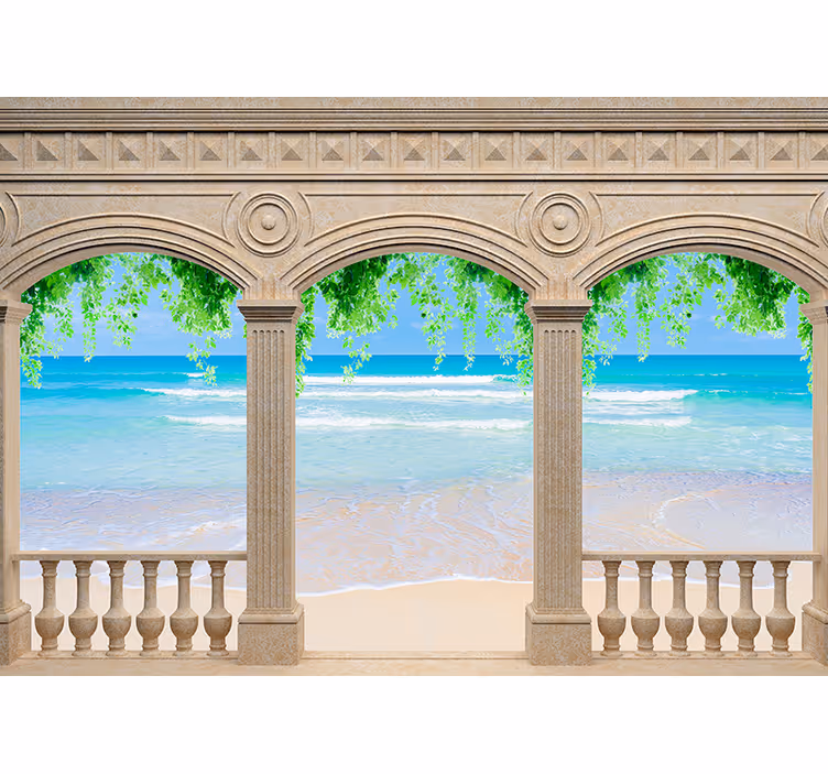 Landscape mural coastal arch view - TenStickers