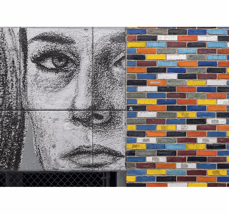 Urban wall mural unique city portrait - TenStickers