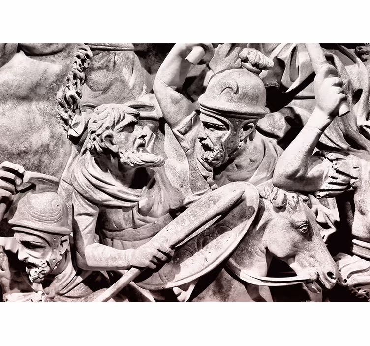 Classic art wall mural ancient battle scene - TenStickers