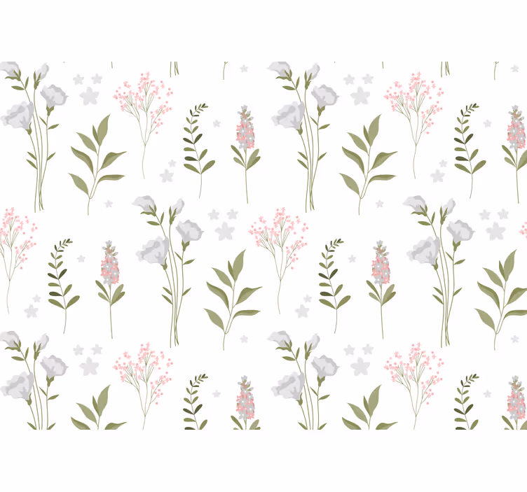 Flower mural with elegant floral designs - TenStickers