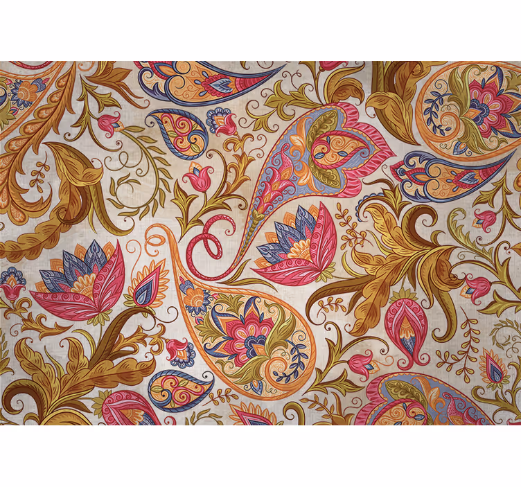 Flower mural floral paisley designs - TenStickers