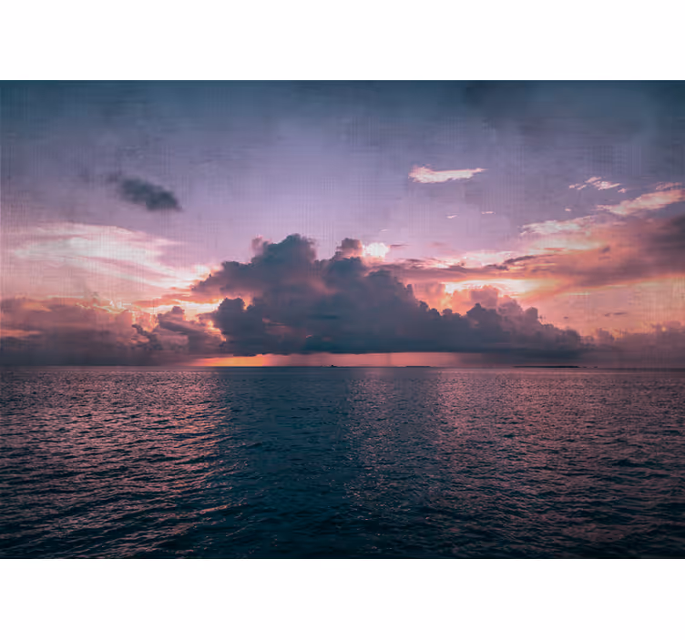 Landscape mural tranquil ocean dusk - TenStickers