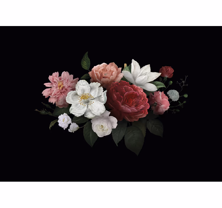 Flower mural blooming floral display - TenStickers