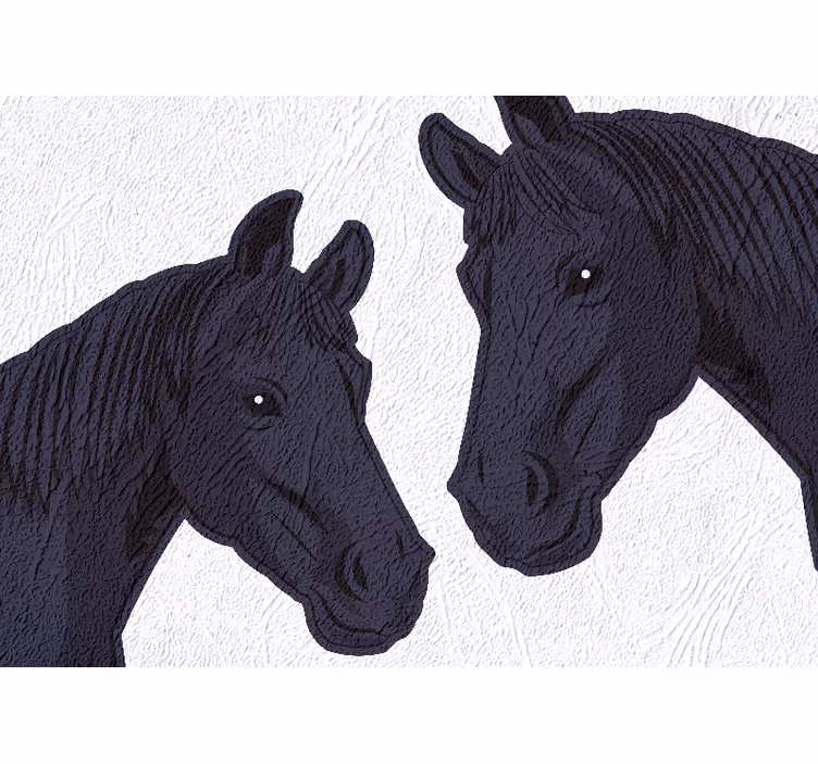 Animal mural elegant horses profile - TenStickers