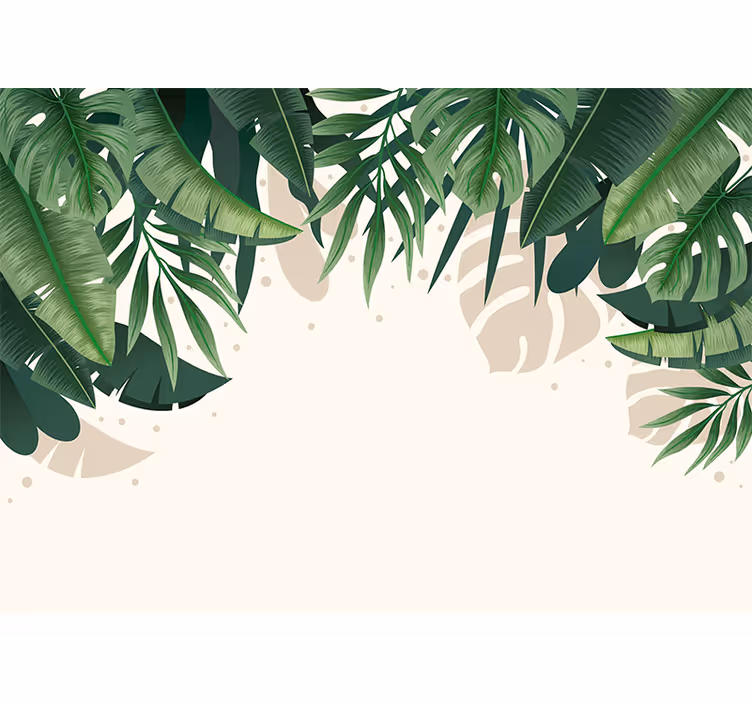 Nature wall mural tropical leaf canopy - TenStickers