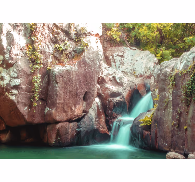Tropical waterfall nature Waterfall Wall Mural - TenStickers