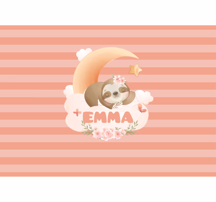 Kids wall mural sloth under the moon - TenStickers