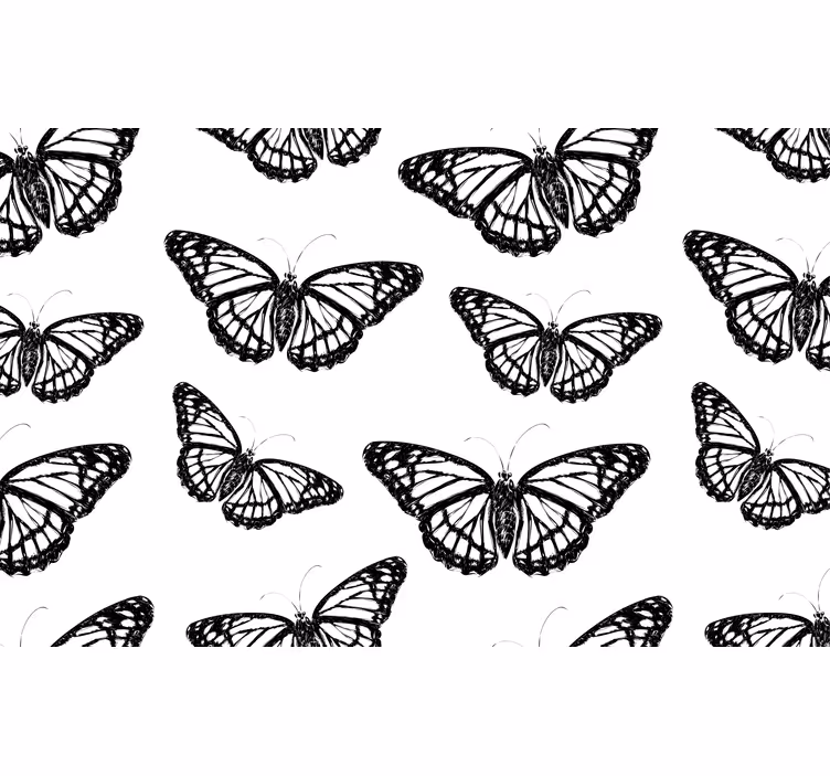 Elegant black butterflies animal mural - TenStickers