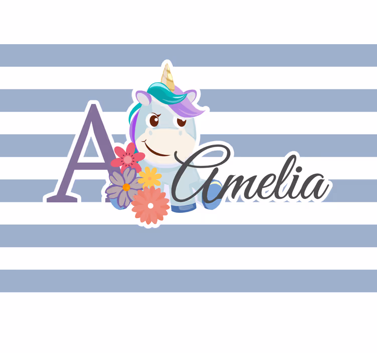 Custom wall mural charming unicorn design - TenStickers