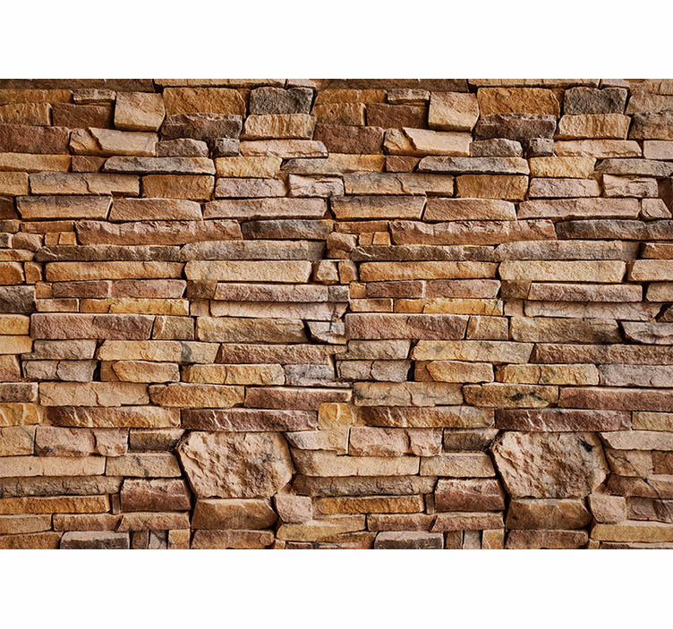 Stone wall mural natural stone finish - TenStickers