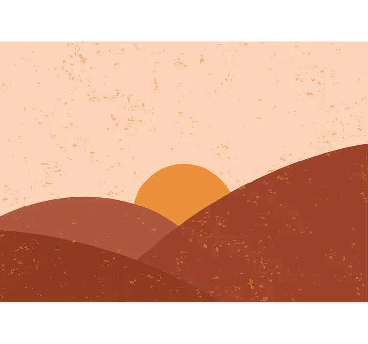 Twilight above peaks landscape mural - TenStickers