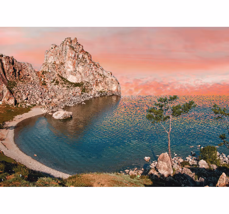 Landscape mural tranquil ocean view - TenStickers