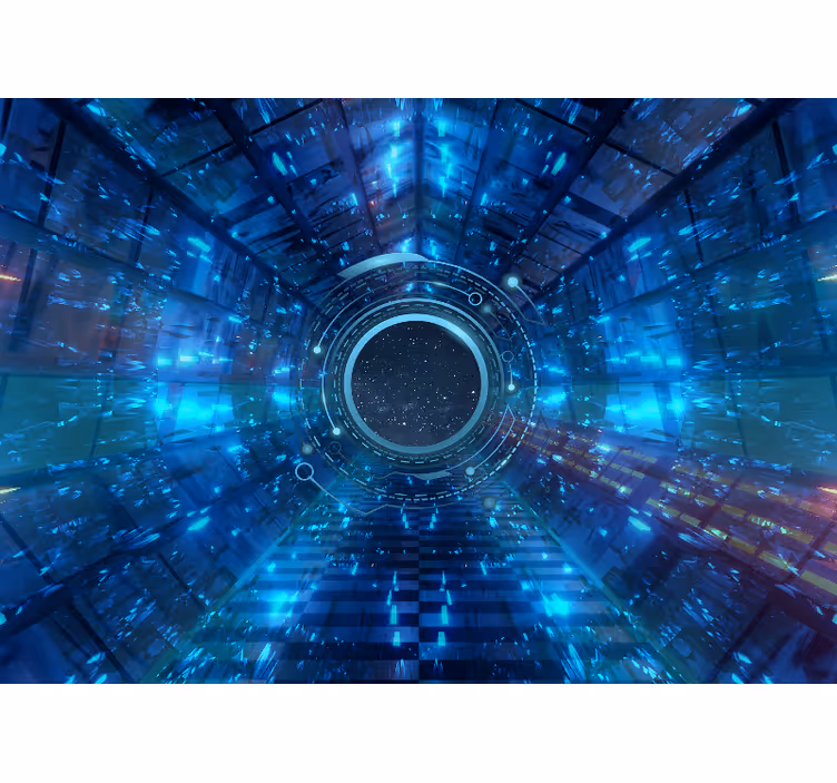 Space wall mural 3d cosmic portal design - TenStickers