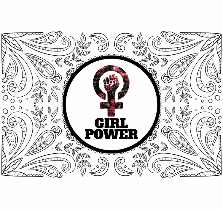 Phrase wall mural empowering women statements - TenStickers