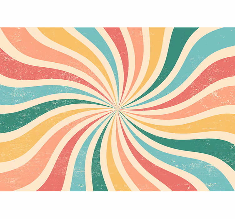 3d wall mural spiral color waves - TenStickers