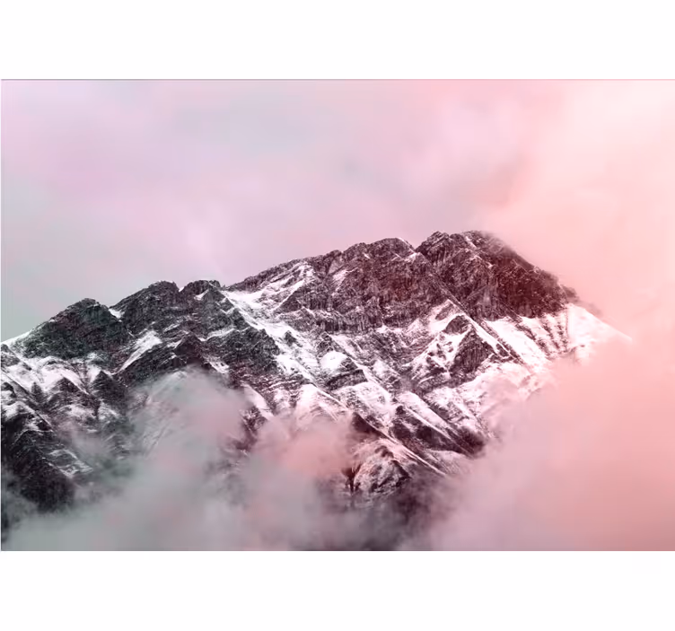 Snowy mountain peak mountain wall mural - TenStickers