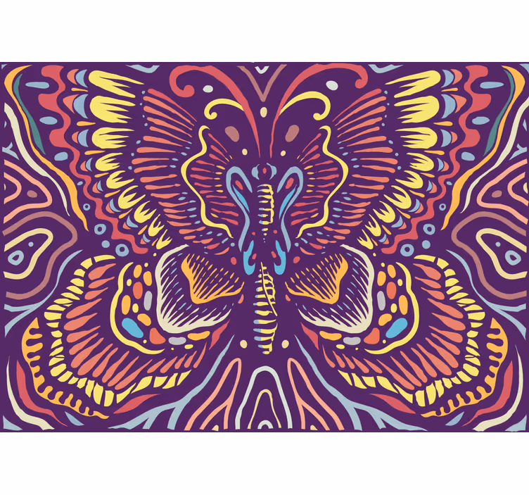 Colorful Butterfly Art animal mural - TenStickers