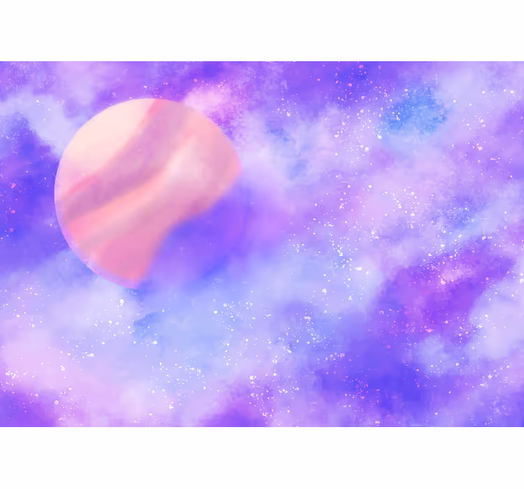 Space wall mural cosmic planet sphere - TenStickers