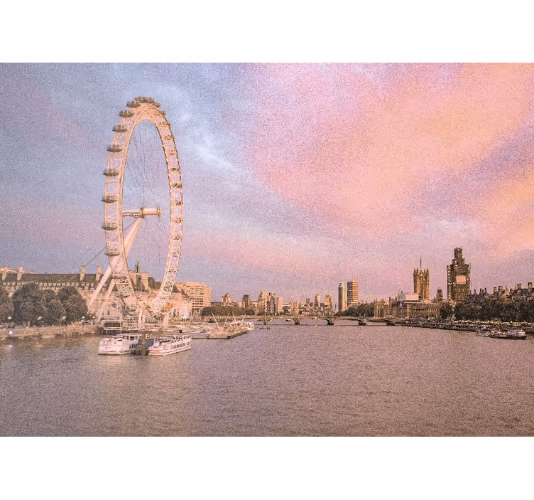 London wall mural london eye perspective - TenStickers