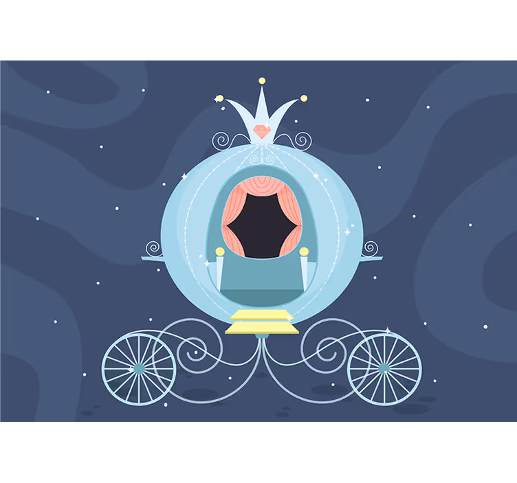 Fairy Tale Carriage kids wall mural - TenStickers