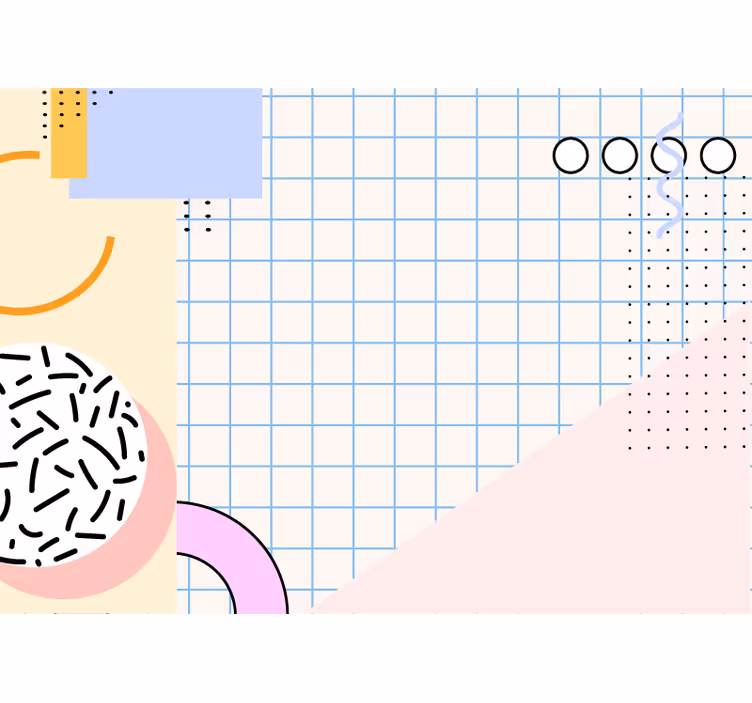 Abstract wall mural geometric shapes design - TenStickers