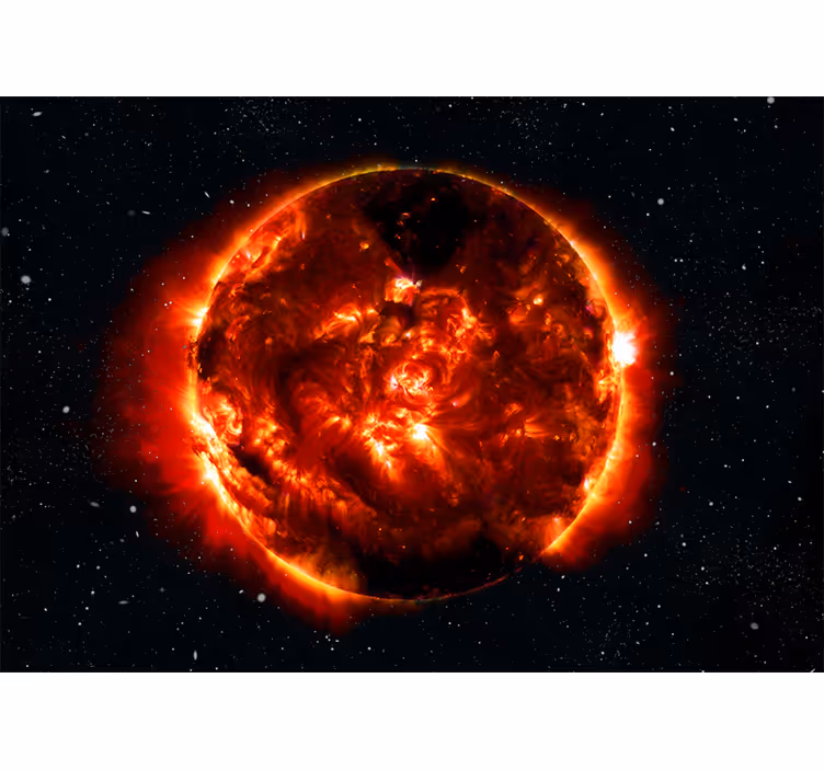 Space wall mural solar explosion effect - TenStickers
