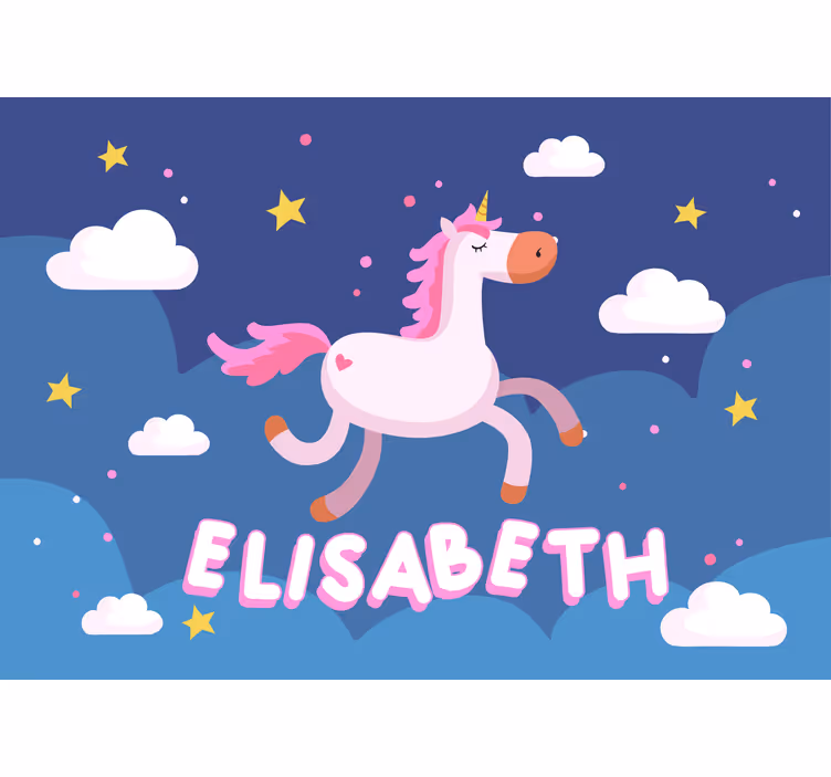Animal mural whimsical unicorn dreamscape - TenStickers