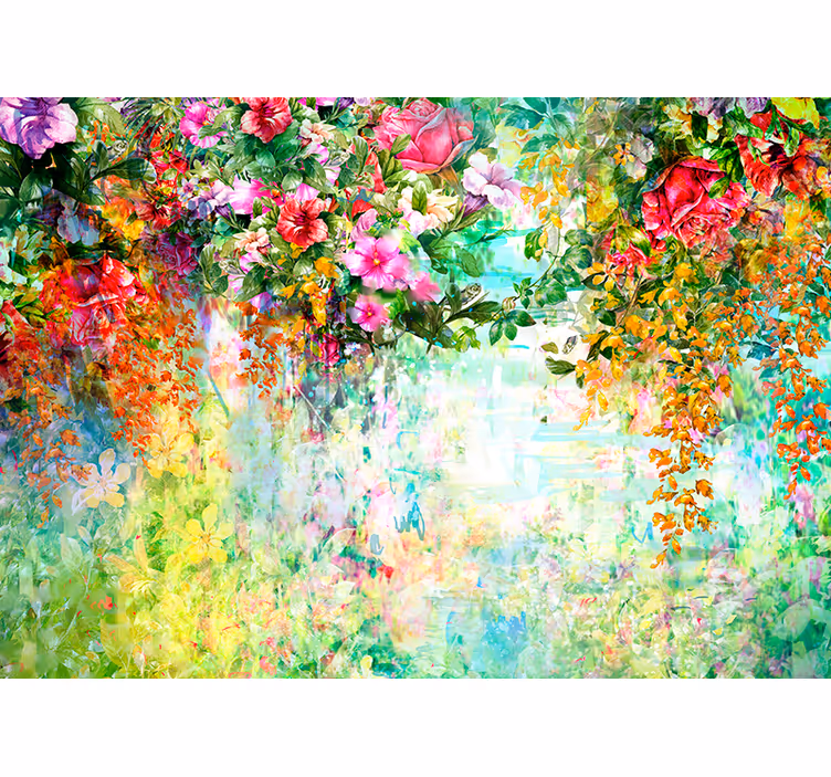 Flower mural floral blossom design - TenStickers