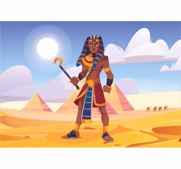 People wall mural ancient pharaoh figure - TenStickers